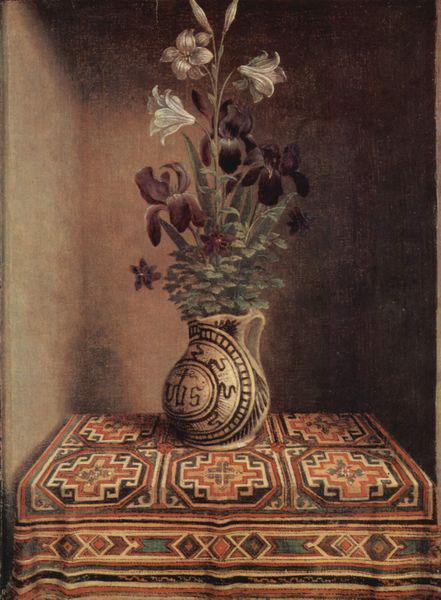 Hans Memling Vase mit Blumen Sweden oil painting art